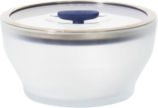 Anyday 4-Cup Microwave Cookware & Glass Container with Glass Lid, Plastic-Free Deep Food Storage | Stackable Airtight Steamer with Vented Lid for Microwave-Safe Reheating, Steaming Vegetables & Rice