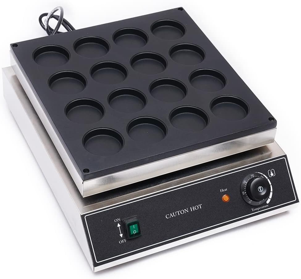 Commercial 110V Electric Red Bean Cake Baker, Muffin Maker & Waffle Maker - Nonstick Cast Iron Pan, Temperature Controlled Bread Toaster