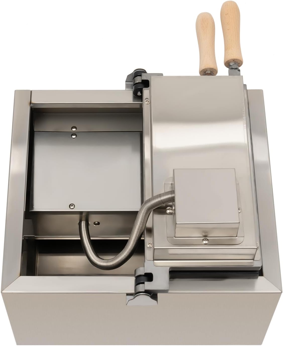 3 Grid Fish Waffle Maker, 1500W Taiyaki Waffle Making Machine, Commercial & Home Use, Silver, Stainless Steel & Aluminum, 6 Temperature Settings