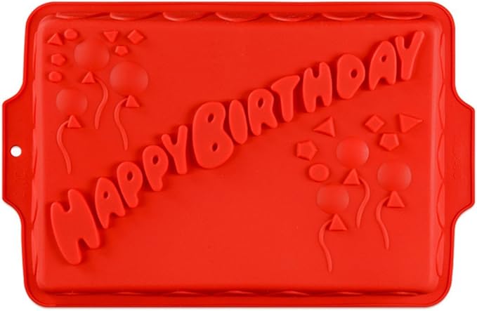 FantasyDay 13'' Happy Birthday Cake Mold Silicone Baking Molds Party Cake Bakeware for Your Birthday Dessert, Cake, Bread, Tart, Pie, Flan and More #7
