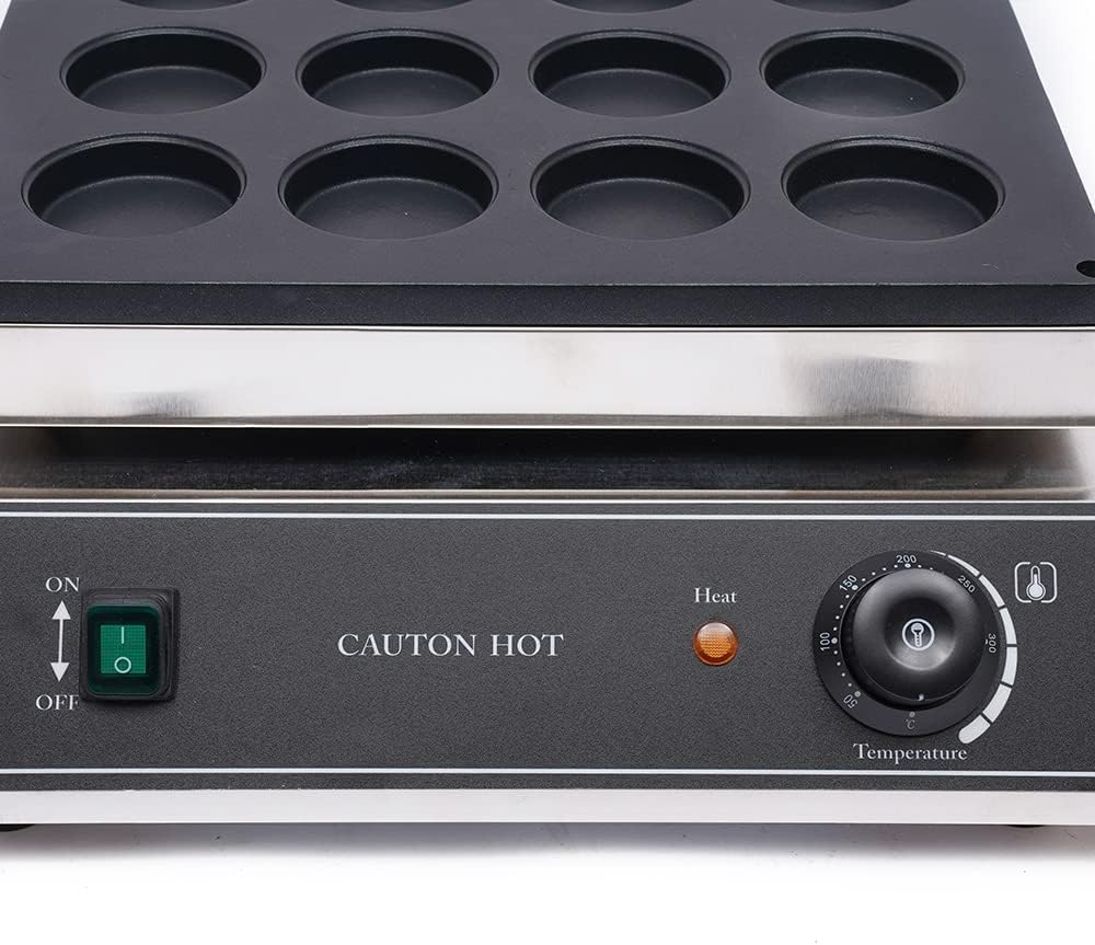 Commercial 110V Electric Red Bean Cake Baker, Muffin Maker & Waffle Maker - Nonstick Cast Iron Pan, Temperature Controlled Bread Toaster