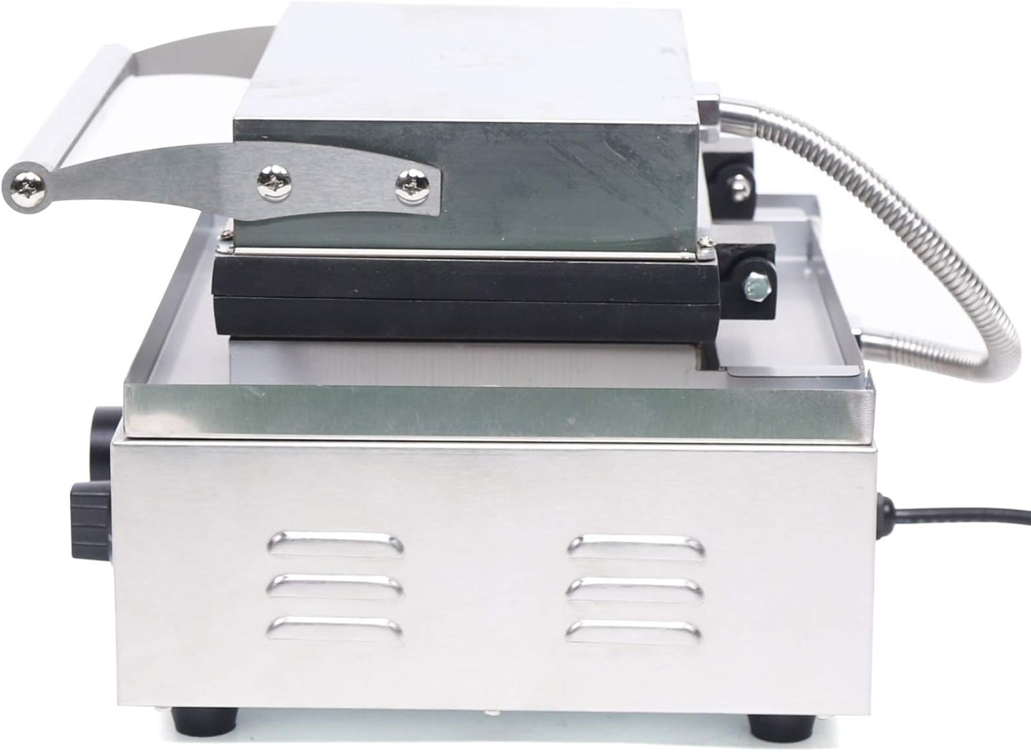 1.96 INCH 12 PCS Mini Doughnut Maker Commercial Waffle Maker Machine Electric Nonstick Round Waffle Maker 1500W 110V Round Doughnut Waffle Machine Great Choice for Bakery, Restaurant Silver and Black