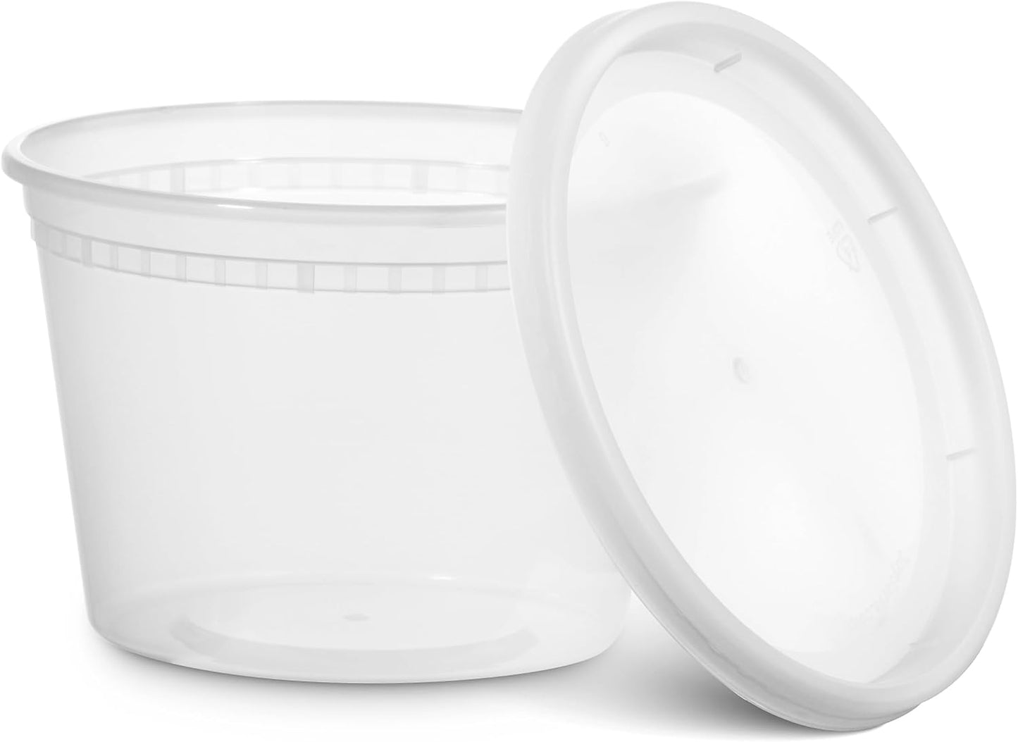 JoyServe 16 Oz Deli Food Containers with Lids - (36 Sets) Airtight Plastic Food Storage for Takeout, Meal Prep, To-Go, and Soup Freezer Containers with 36 Lids, BPA-Free, Dishwasher, Microwave Safe