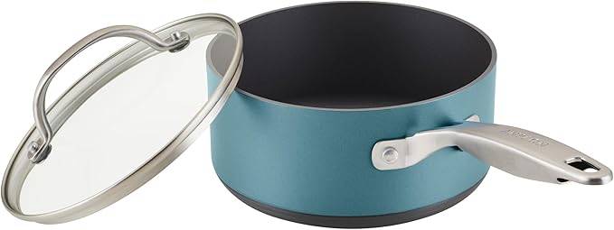Anolon Achieve Hard Anodized Nonstick Cookware Pots and Pans Set, 9 Piece - Teal
