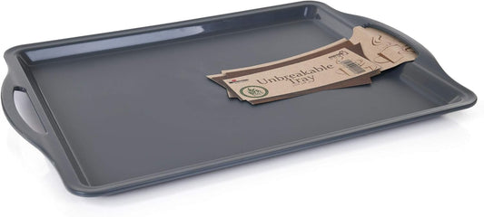 Mintra Home Durable Serving Tray (1pk, Dark Grey)