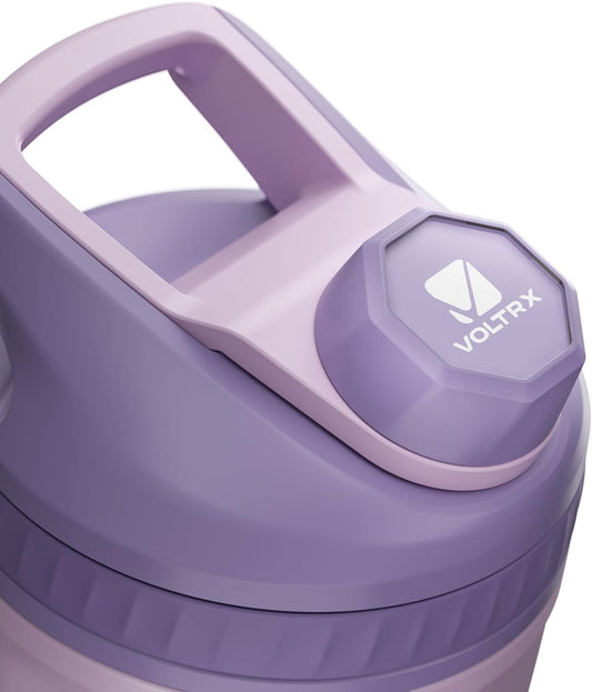 VOLTRX ChillMix Shaker Bottle Insulated Stainless Steel - USB C Rechargeable Electric Protein Shake Mixer, Shaker Cups for Protein Shakes and Meal Replacement, Dream Purple, 16 oz