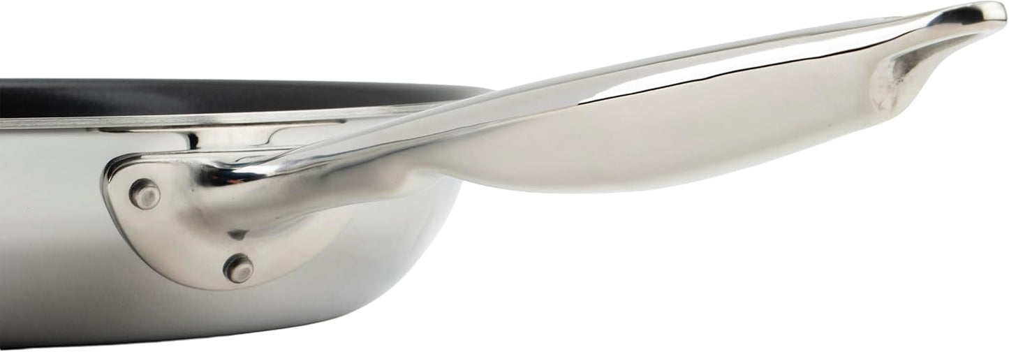 WINCO Tri-Ply Frying Pan, 12-dia, Silver