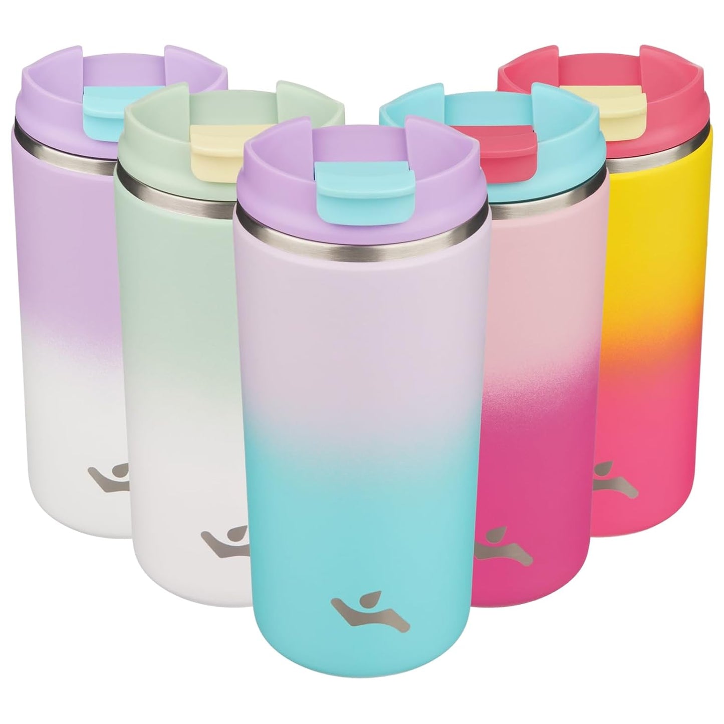 Tumbler with Lid, 12 oz Travel Coffee Mug Double Wall Vacuum Stainless Steel Thermal Metal Cup Insulated Water Bottle,Lavender Green