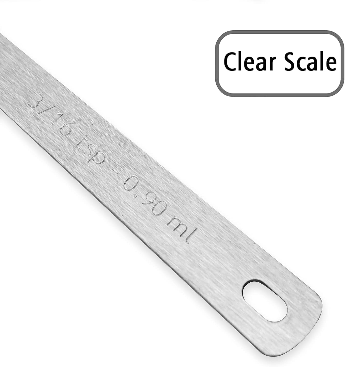 1PCS 3/16 Teaspoon(3/16tsp, 1/16tbsp, 0.9ml) Single Tiny Measuring Spoon, Small Individual Stainless Steel Measure Spoons Only