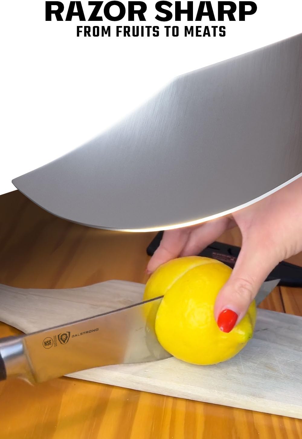 Dalstrong Barong Chef Knife - 7 inch - Gladiator Series Elite - Razor Sharp Kitchen Knife - Forged High Carbon German Steel - Full Tang Cooking Knife Gift - w/Sheath - Chef's Knife - NSF Certified