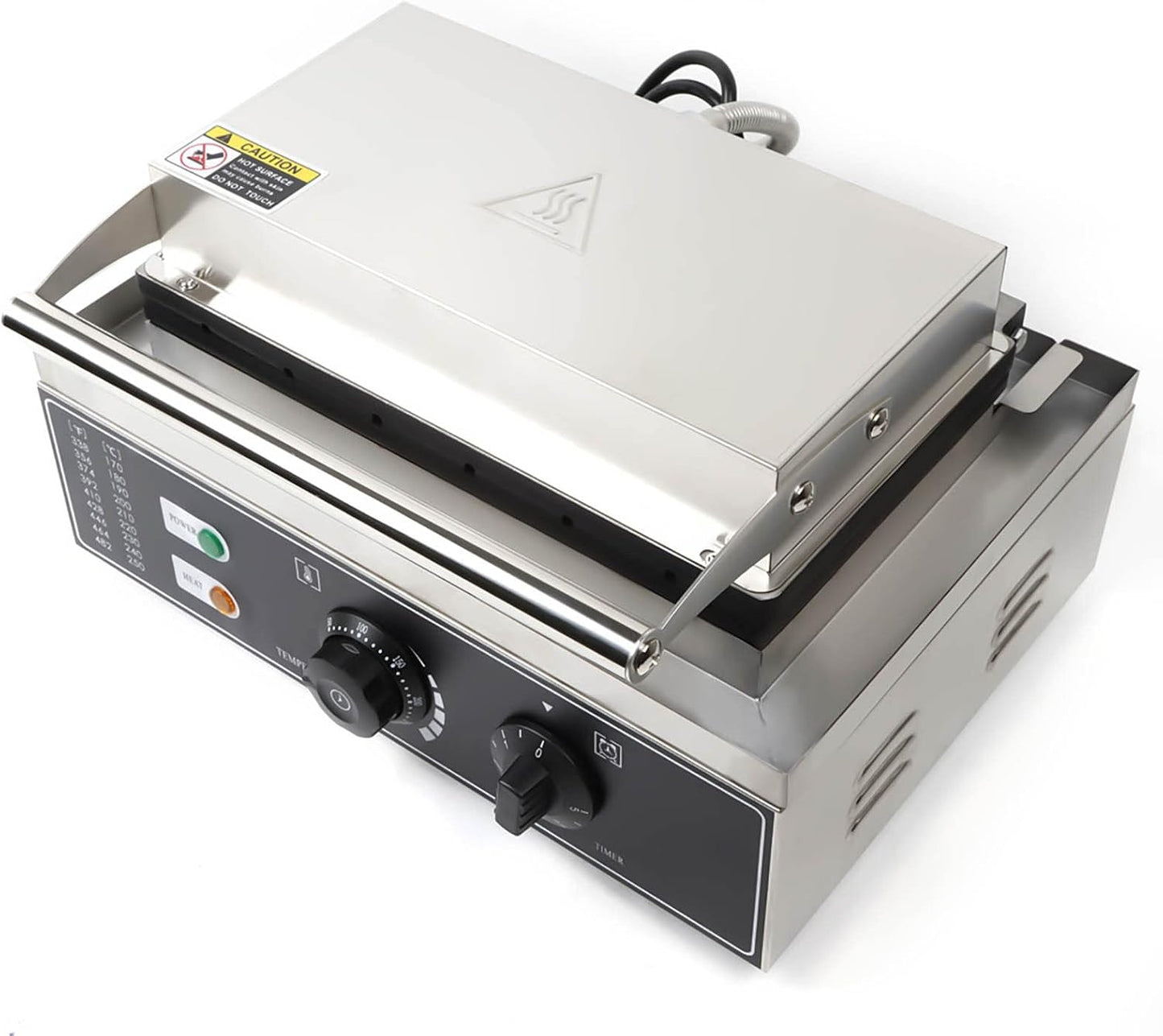 Commercial 6-Slice Waffle Maker Hot Dog Maker, 1500W Non-Stick Commercial Electric Waffle Maker, Electric Indoor Waffle Maker with Non-Stick Cast Iron Pan, Temperature Controlled Bread Toaster