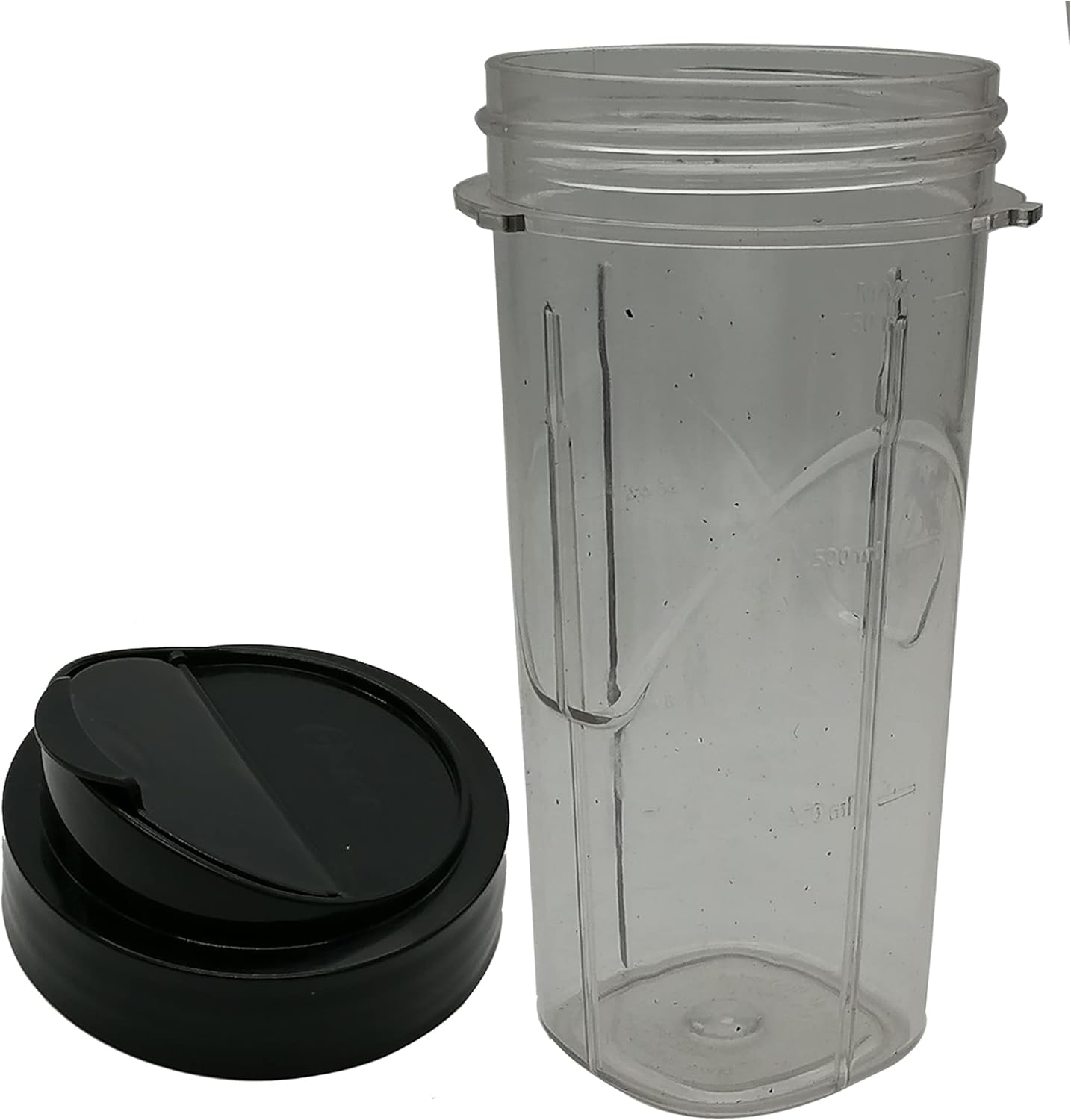 Replacement Pro blade with bottom and 24oz Blend-N-Go Cup with lid,Compatible with Oster pro blade:Oster Pro 1200 Blenders (BLSTMB-CBG, BLSTMB-CBF, BLSTMB-BBG)(Black, 24oz cup with blade bottom)