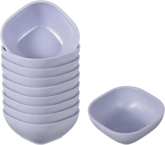 uxcell 10pcs Straw Dipping Bowls, Unbreakable Prep Bowls, Small Dessert Bowls for Side Dishes Snacks Fruits Appetizers, Purple