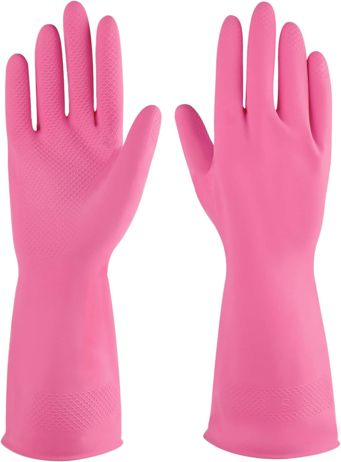 Rubber cleaning gloves 3 or 6 Pairs for Household,Reuseable dishwashing gloves for Kitchen.