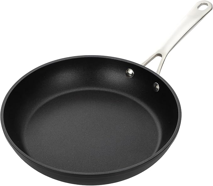 UCC LIFE 9.5" Nonstick Frying Pan, Non Stick Fry Pans Skillets, Egg Omelet Pan, Stainless Steel Handle, Oven Safe Compatible with All Stove-tops (Black)