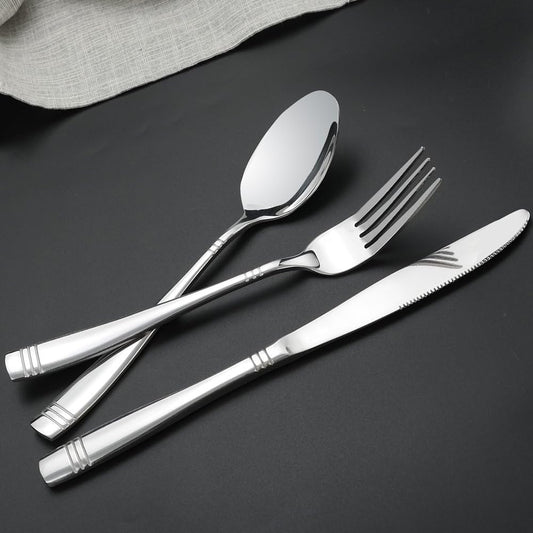 Obstnny 80-Piece Flatware Set Stainless Steel, Service for 16
