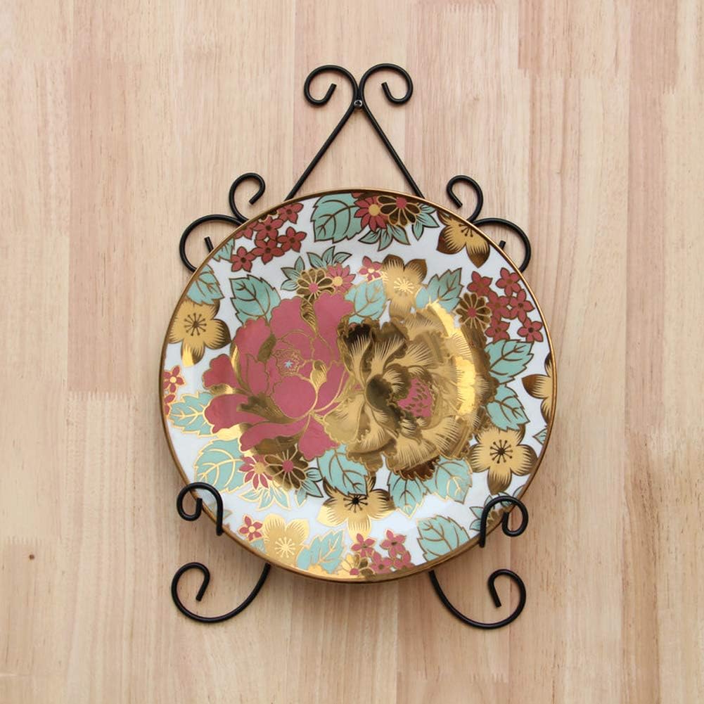 YY YEARCHY Iron Hanging Display Stand Art Holder Easel Photo Holder Industrial Style Metal Stand for Books Bowls or Platters (3, 15.75"X 9.84")