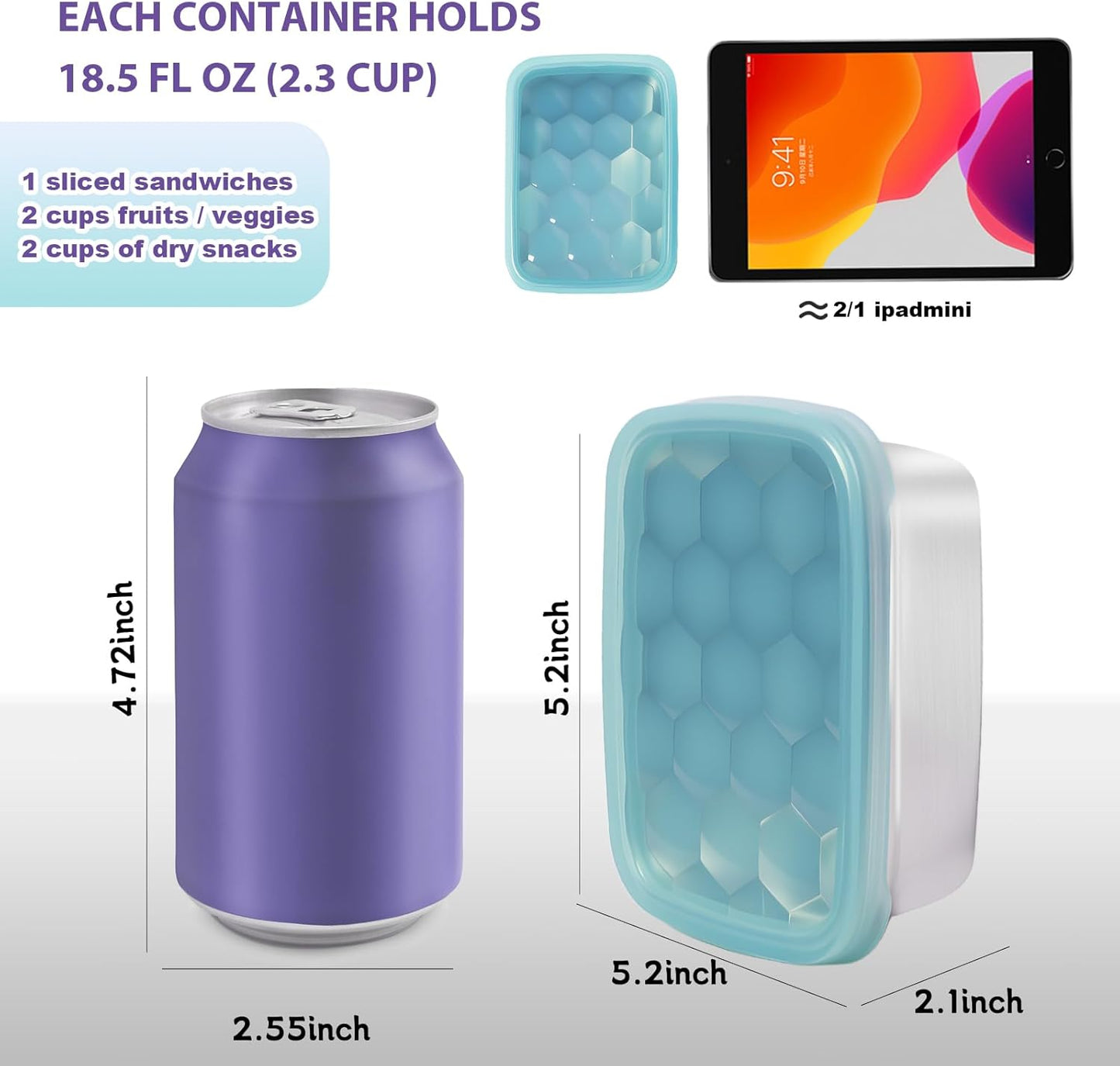 3-Pack Stainless Steel Snack Containers for Kids & Toddlers - 550ml (18oz) Leakproof Reusable Food Containers with LFGB Certified Lids | Stackable Metal Lunch Box for Daycare, School, Travel