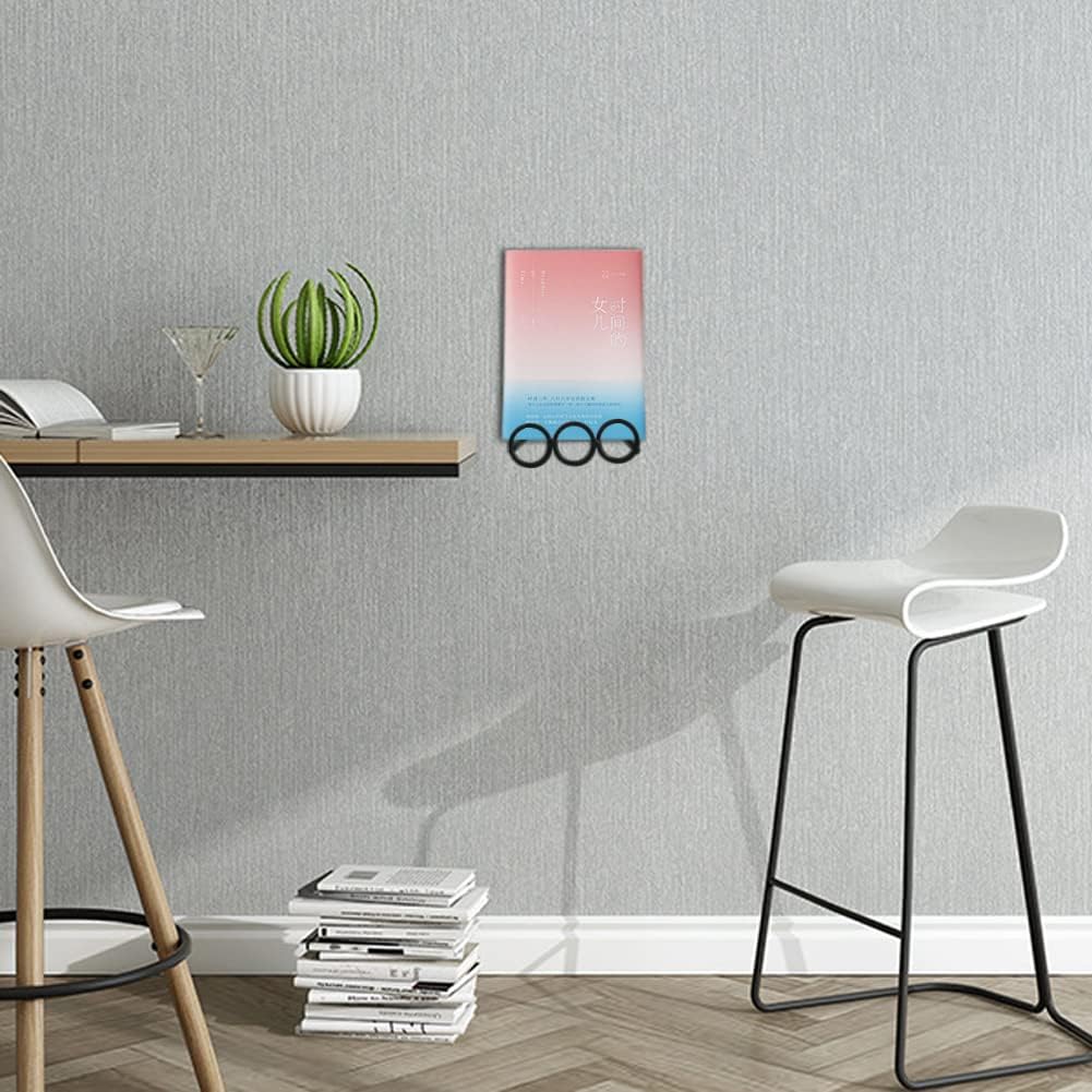 YY YEARCHY Plate Stand Holder for Wall 8 Pieces Hanging Display Rack Art Hanger Metal Easel Photo Holder Books Bowls Platters