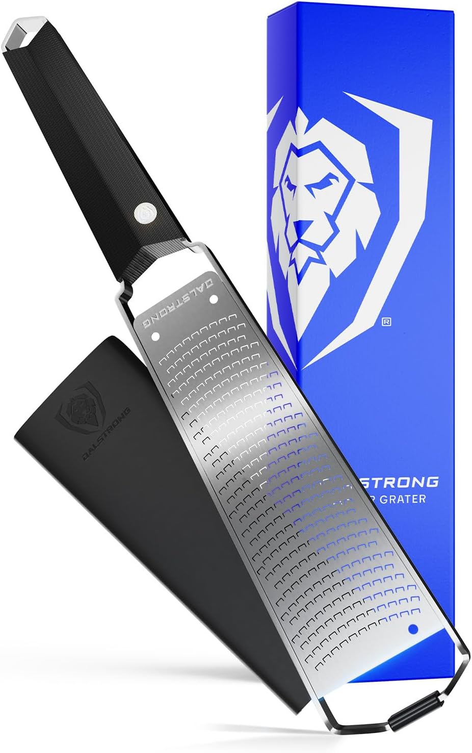 Dalstrong Professional Narrow Grater - Zester - #304 Stainless Steel Blade - G10 Handle Kitchen Shredder - w/Blade Cover - Citrus, Hard Spices, Chocolate, Garlic, Ginger - NSF Certified