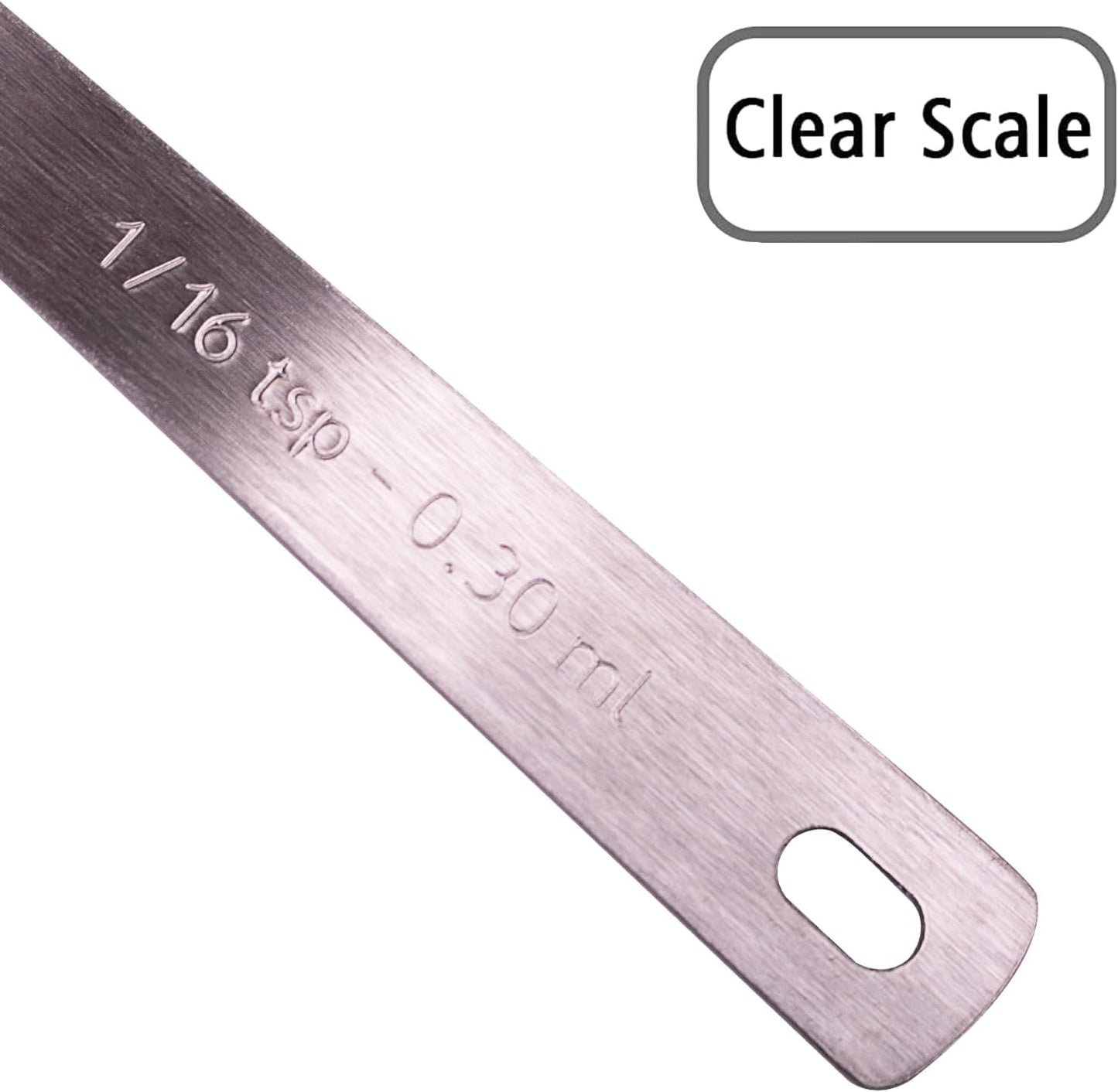 1PCS 1/16 Teaspoon(1/16tsp, 0.3ml) Single Tiny Measuring Spoon, Small Individual Stainless Steel Measure Spoons Only