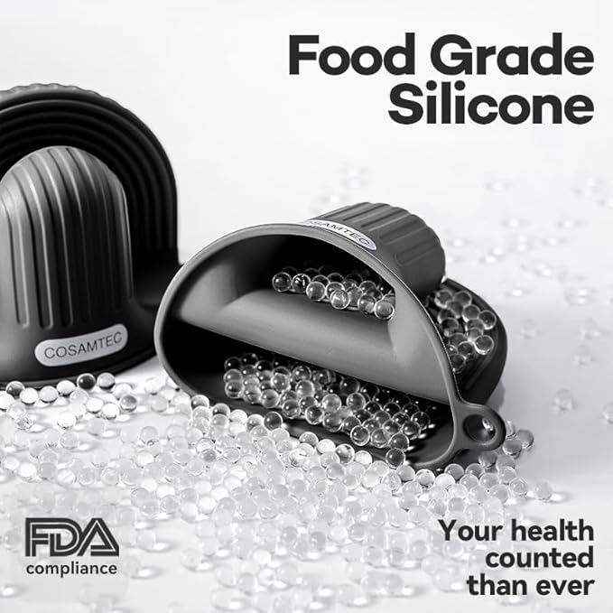 Silicone Oven Mitts Heat Resistant Mini Oven Gloves and Pot Holders Set for Kitchen Non Slip Waterproof Pinch Grips for Cooking and Baking Set of 2