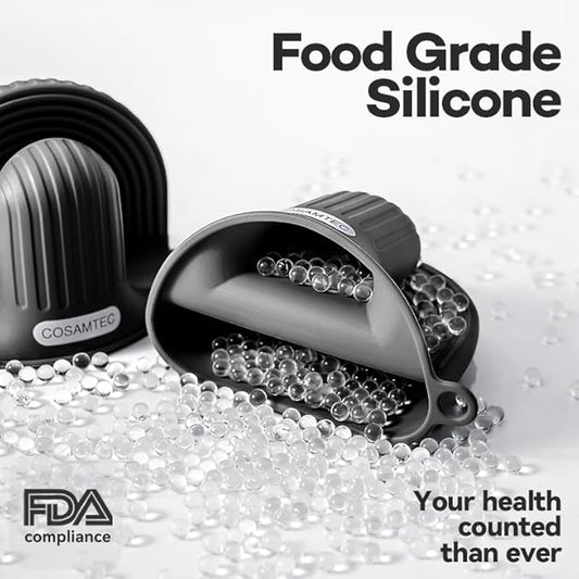 Silicone Oven Mitts Heat Resistant Mini Oven Gloves and Pot Holders Set for Kitchen Non Slip Waterproof Pinch Grips for Cooking and Baking Set of 2