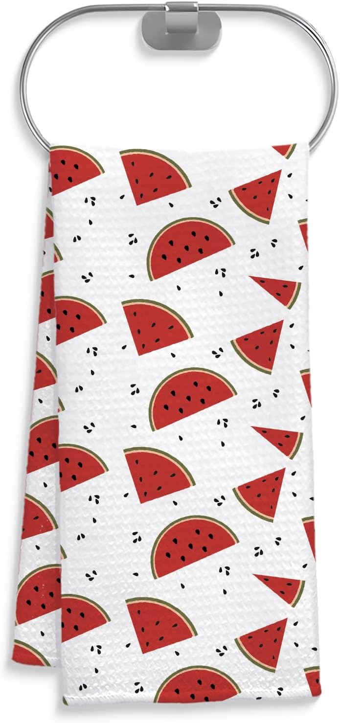 Watermelon Decor Kitchen Towel, Watermelon Hand Towel Dish Towel for Kitchen Bathroom Decor, Fruit Lover Gifts, 16x24 Inches