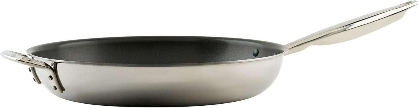 WINCO Tri-Ply Frying Pan, Silver