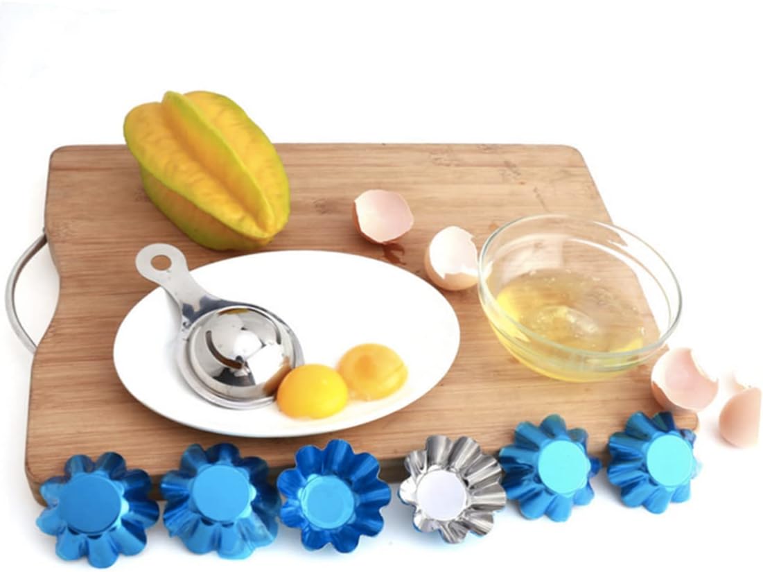 12pcs Tart Pans Baking Reusable Cupcake Muffin Kitchen Bakeware