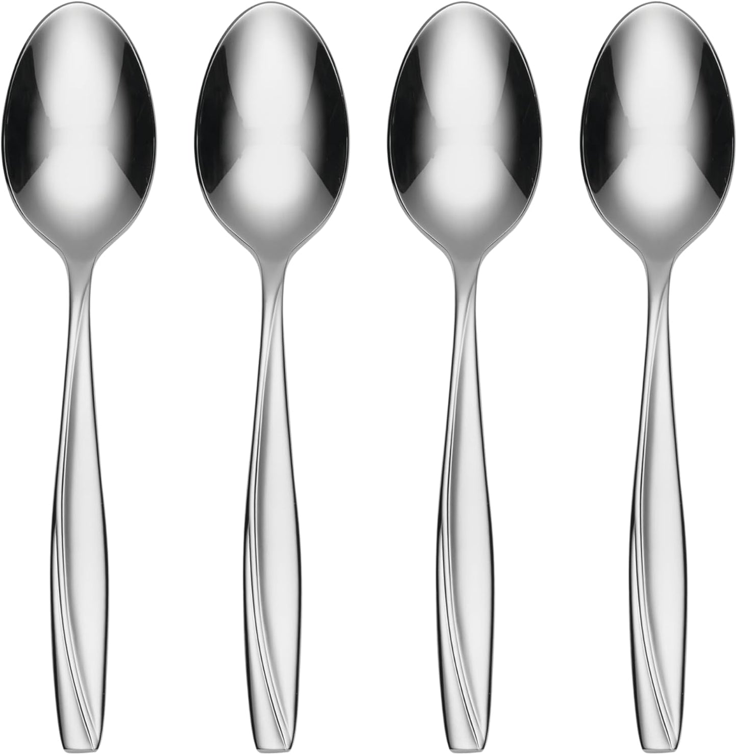 Oneida Camlynn Everyday Flatware Dinner Spoons 18/0 Stainless Steel, Set of 4, Silver