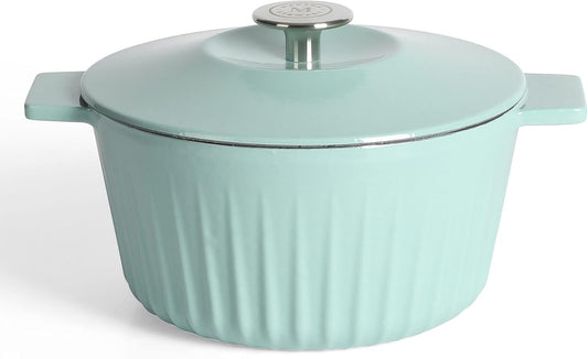 Martha Stewart Eastholm 3-Quart Enameled Cast Iron Dutch Oven - Martha Blue