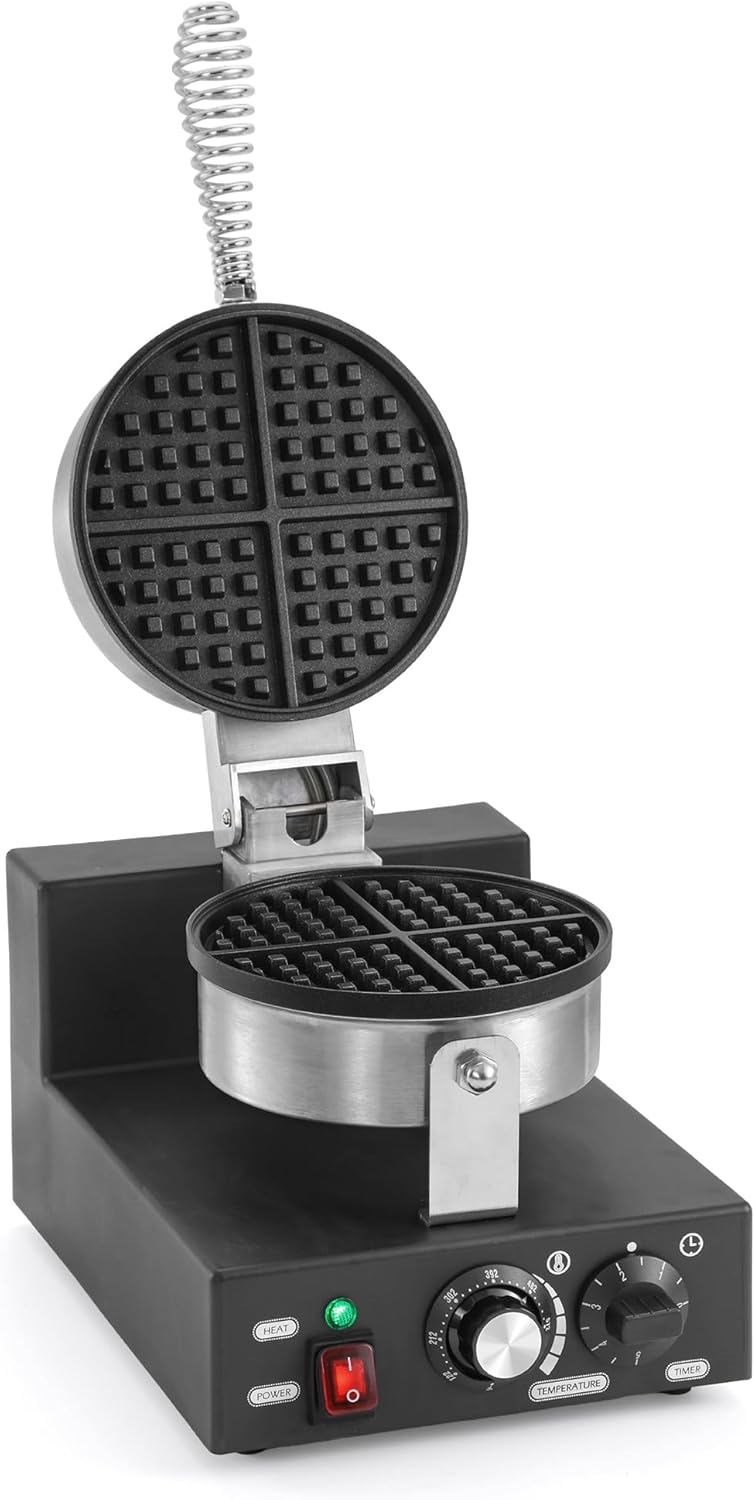 Dyna-Living Commercial Waffle Maker 1200W Professional Waffle Maker Commercial Restaurant Waffle Iron Non-stick Classic Waffle Machine Waffle Bowl Maker for Home