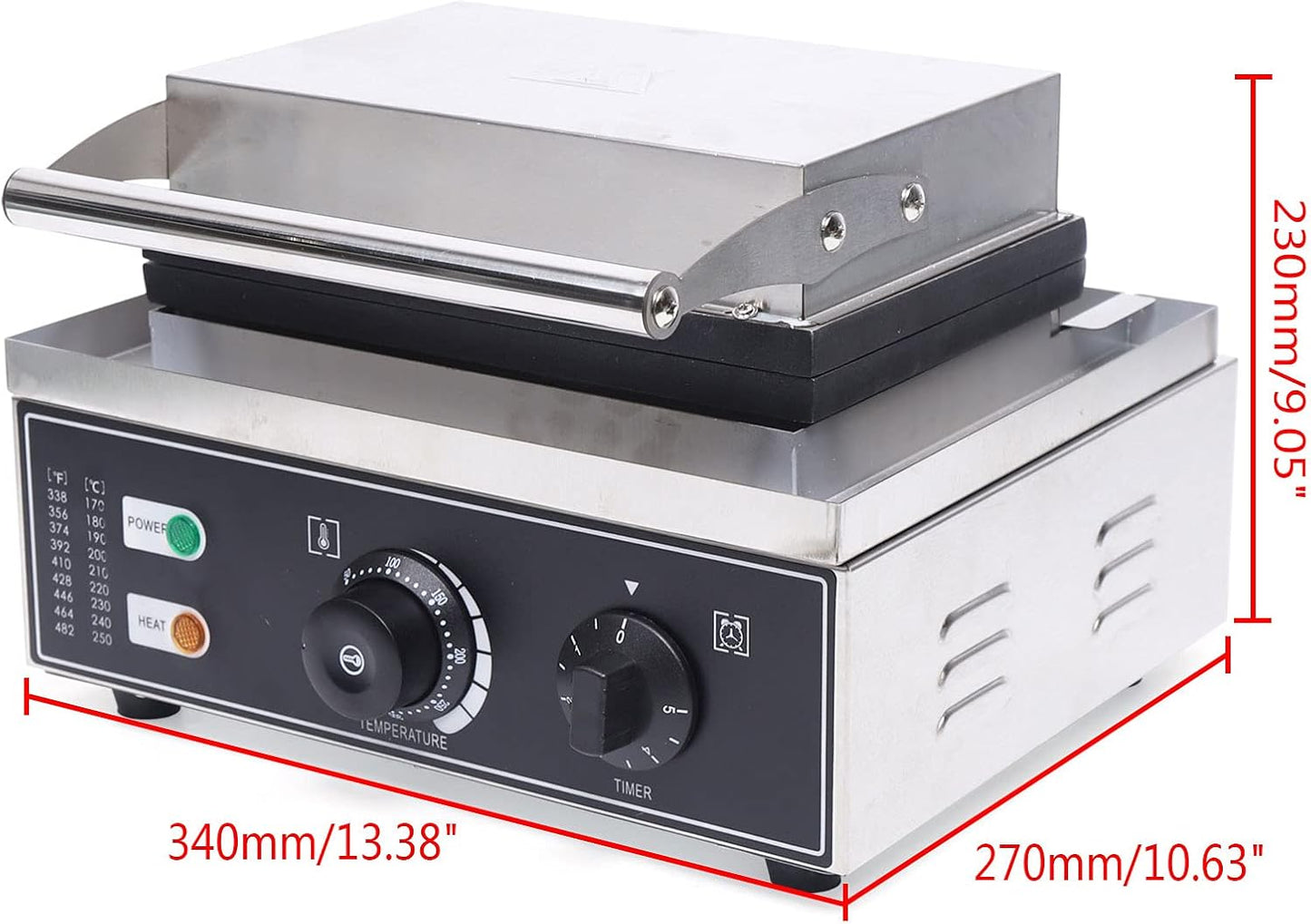 1.96 INCH 12 PCS Mini Doughnut Maker Commercial Waffle Maker Machine Electric Nonstick Round Waffle Maker 1500W 110V Round Doughnut Waffle Machine Great Choice for Bakery, Restaurant Silver and Black