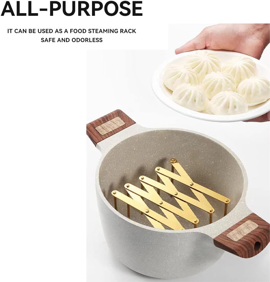 2Pcs Gold Stainless Steel Plate Rack, Glass lid Plate Organizer, Displayable Collapsible Pot lid Plate Premium Display Rack, Kitchen Essentials