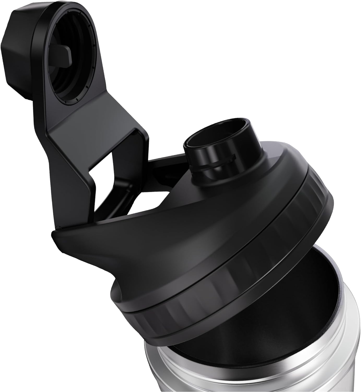 VOLTRX ChillMix Shaker Bottle Insulated Stainless Steel - USB C Rechargeable Electric Protein Shake Mixer, Shaker Cups for Protein Shakes and Meal Replacement, Chrome Steel, 16 oz