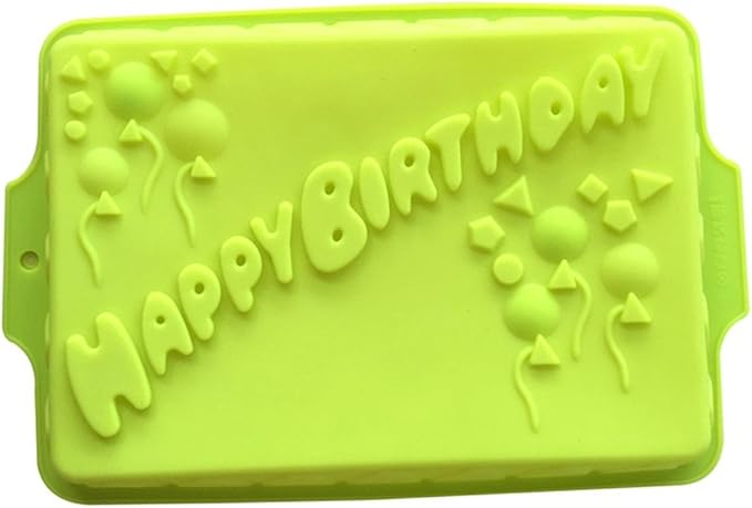 FantasyDay 13'' Happy Birthday Cake Mold Silicone Baking Molds Party Cake Bakeware for Your Birthday Dessert, Cake, Bread, Tart, Pie, Flan and More #7