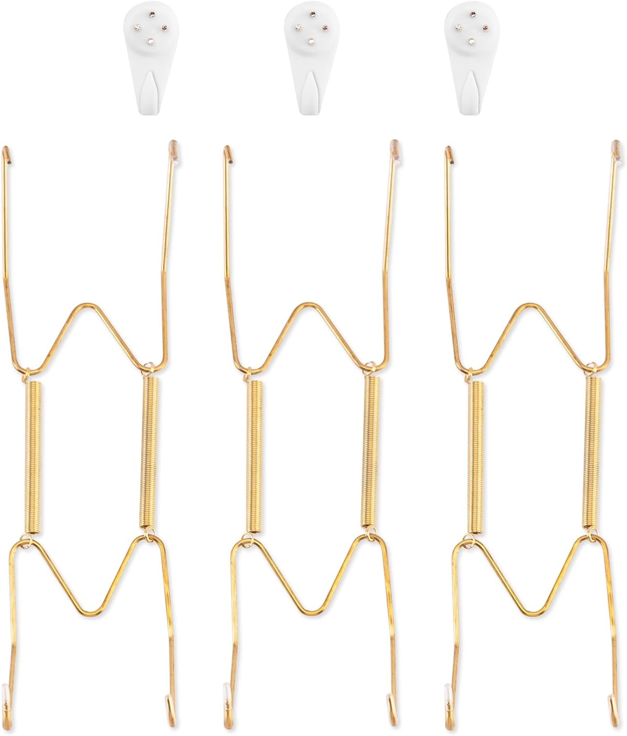 Bilillo 3 Pack Plate Hangers for Wall, Suitable for 8-10 Inch Art, Stainless Steel Invisible Heavy Duty Wire Holder With Wall Hooks for Displaying Plates, Platters, Dishes