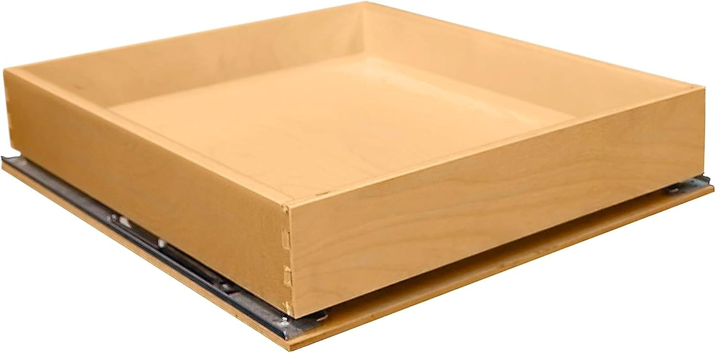 SlidingSusan Pull Out Drawer Organizer for Cabinets, Gliding Soft Close Shelves for Kitchen, Pantry, Bathroom, & Storage Organization, 9 Ply Baltic Birch, 20 Inch Wide x 21 Inch Deep