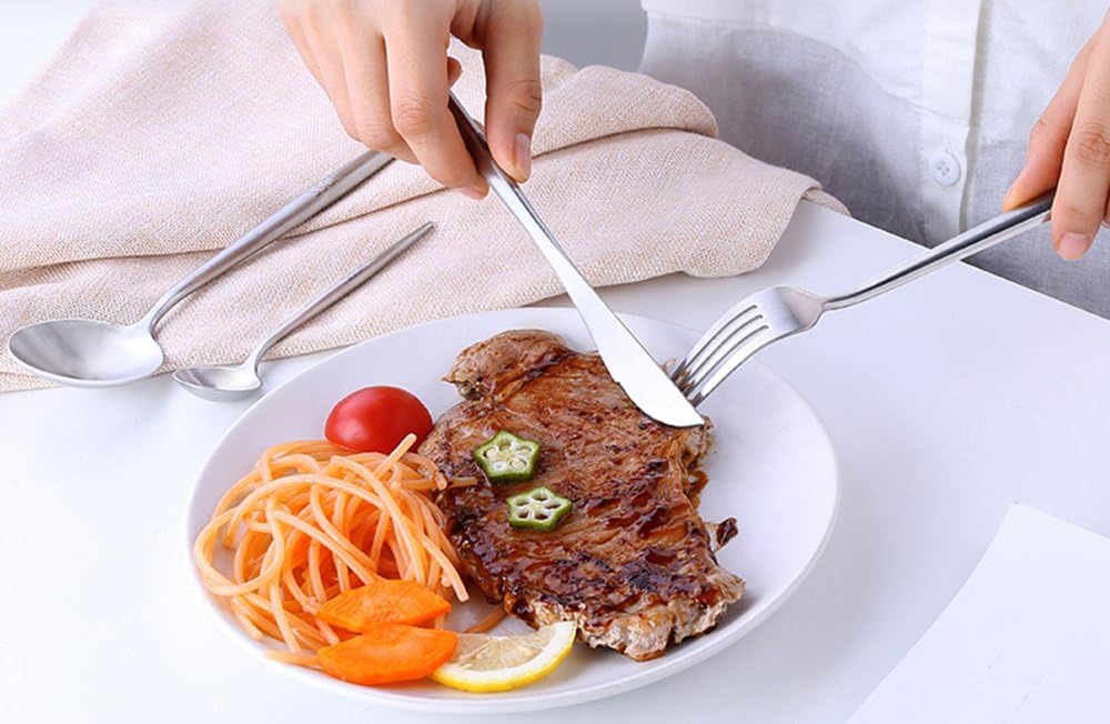 AOOSY Silverware Set, Luxury Royal 20 Pieces Stainless Steel Flatware Set Stainless Steel Steak Knife and Spoon Fork Cutlery Set for Home Kitchen and Restaurant, Service for 4