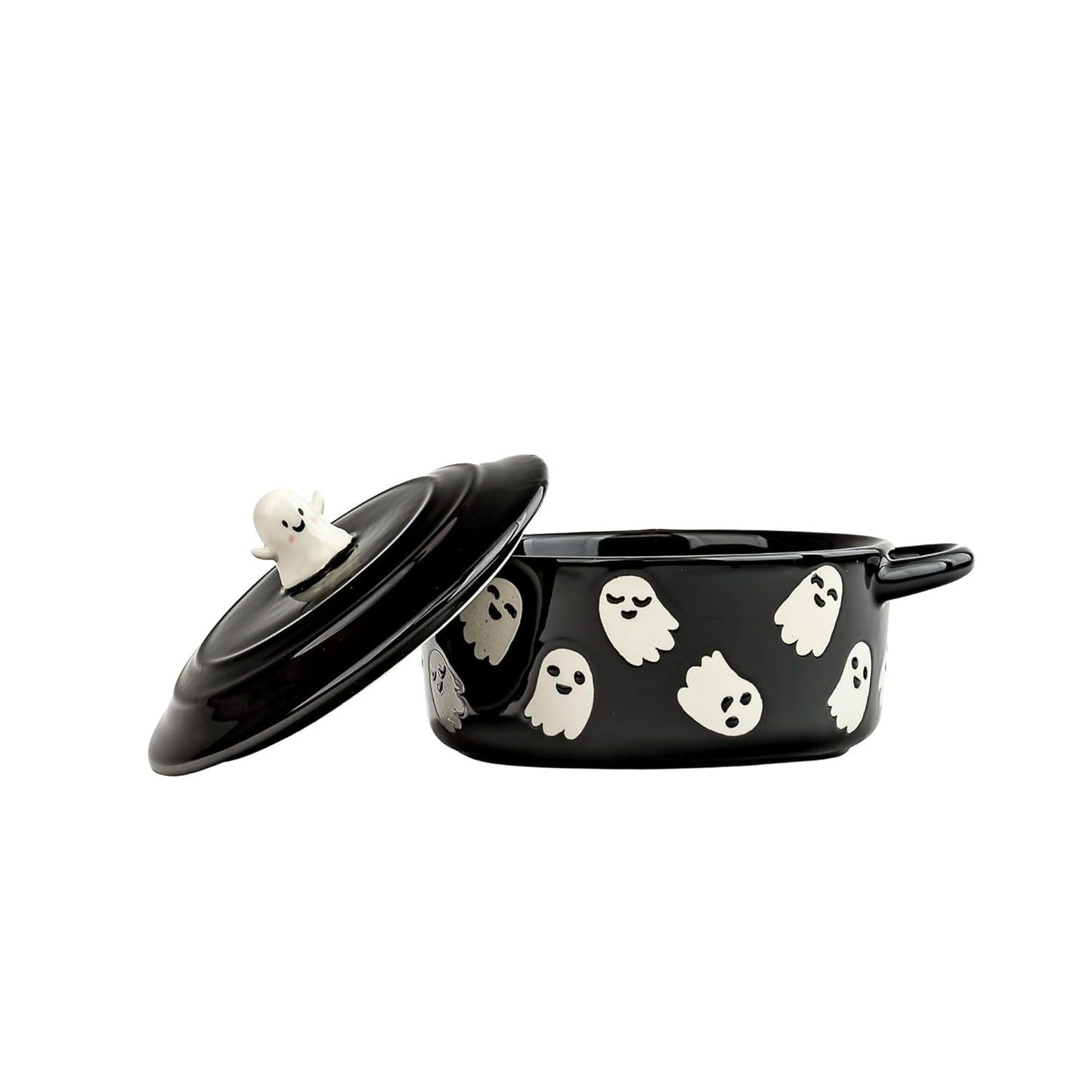 10 Strawberry Street Flying Ghost Bakeware, Cocotte, Black, Set of 2