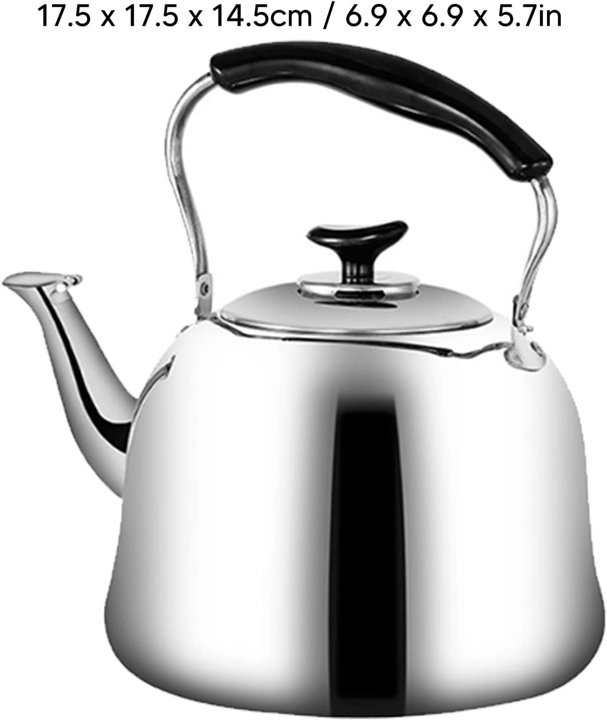 Whistling Tea kettle, 2L Stainless Steel Tea Kettle Stovetop With Anti-Hot Handle, Hot Water Boiling Tea Pots For Stove Top - Silver