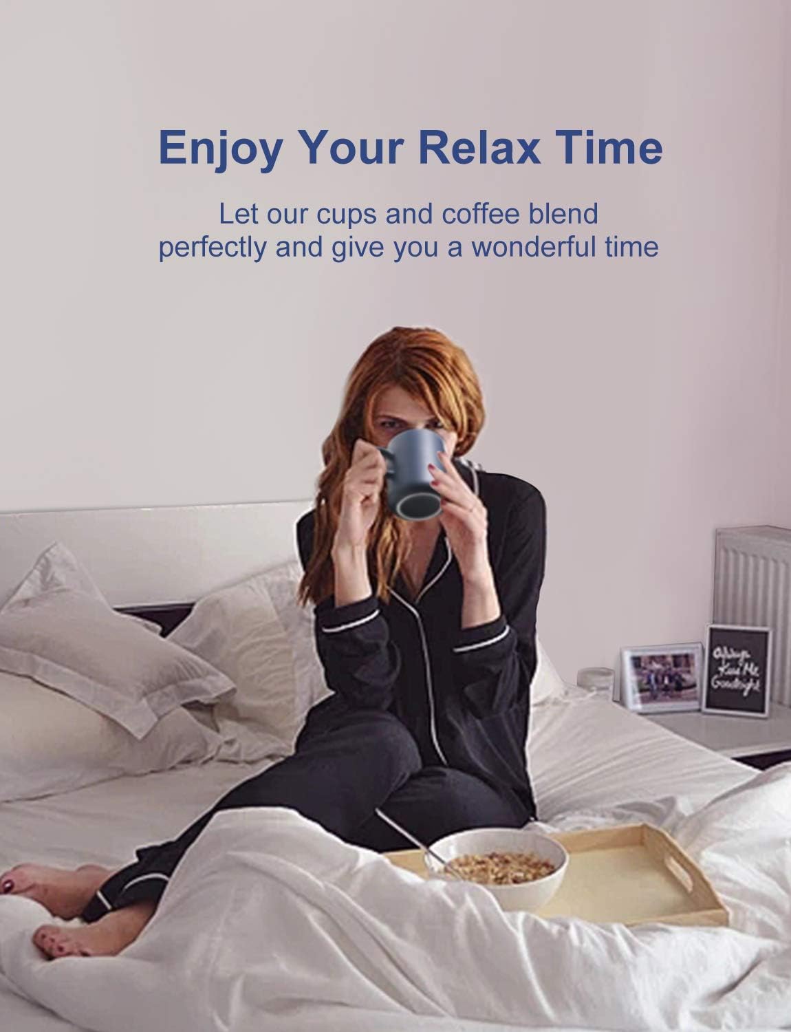 Coffee Mug, Matte Ceramic Coffee Cup, Both Hot & Cold Beverage Tea Cup for Office & Home, Suitable for Dishwasher & Microwave & Oven, 16.5 oz (Royal Blue)