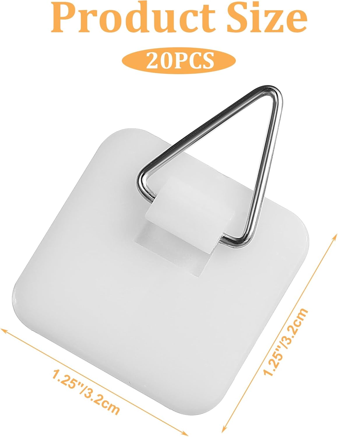 20 Pack Invisible Adhesive Plate Hanger, Invisible Adhesive Picture Hangers for Wall, Vertical Plate Holders for Hanging Decorative Plates Photo Frames Paintings
