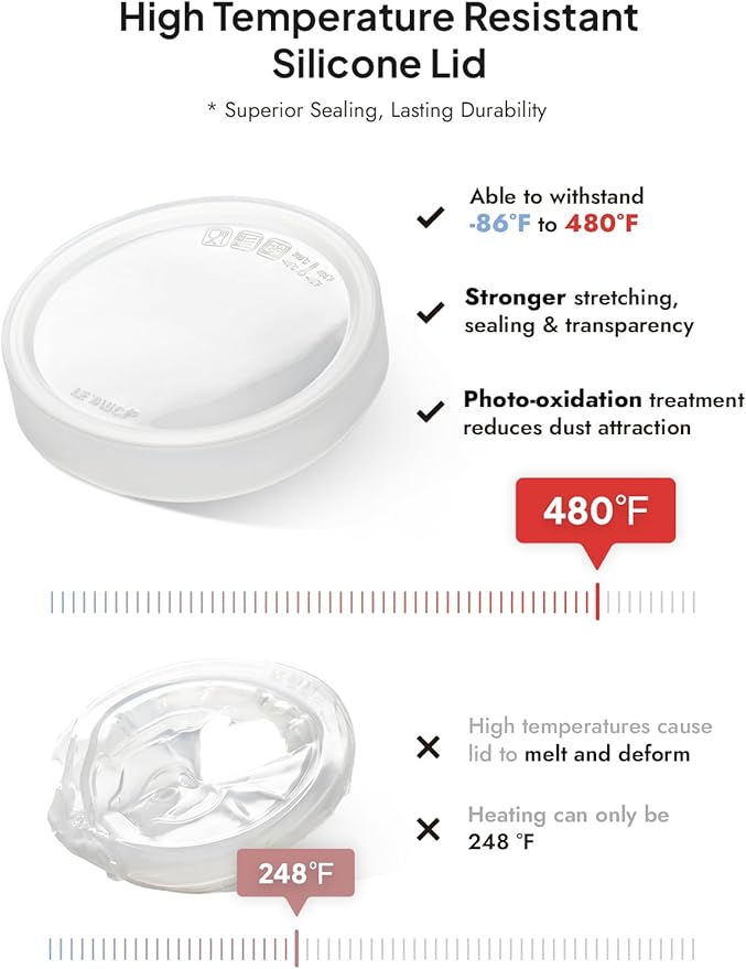 LE TAUCI Ramekins Oven Safe with Lids, 8 oz Ramikin Set for Creme brulee, Souffle, Dipping Sauces, Ceramic Food Storage Containers, Baking Dishes - 4.4 inch, Set of 4, Arctic White