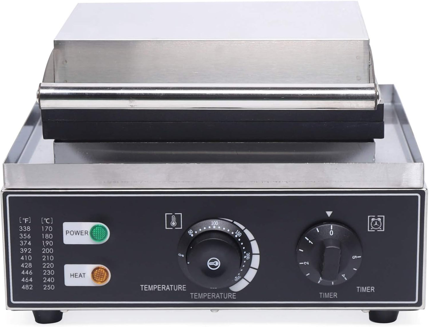 110V 1550W 6 Holes Double-Sided Non-Stick Commercial Electric Doughnut Maker, Cast Aluminium Stainless Steel Double-Sided Heating waffle Baker For Snack Bars, Restaurants, Home Use