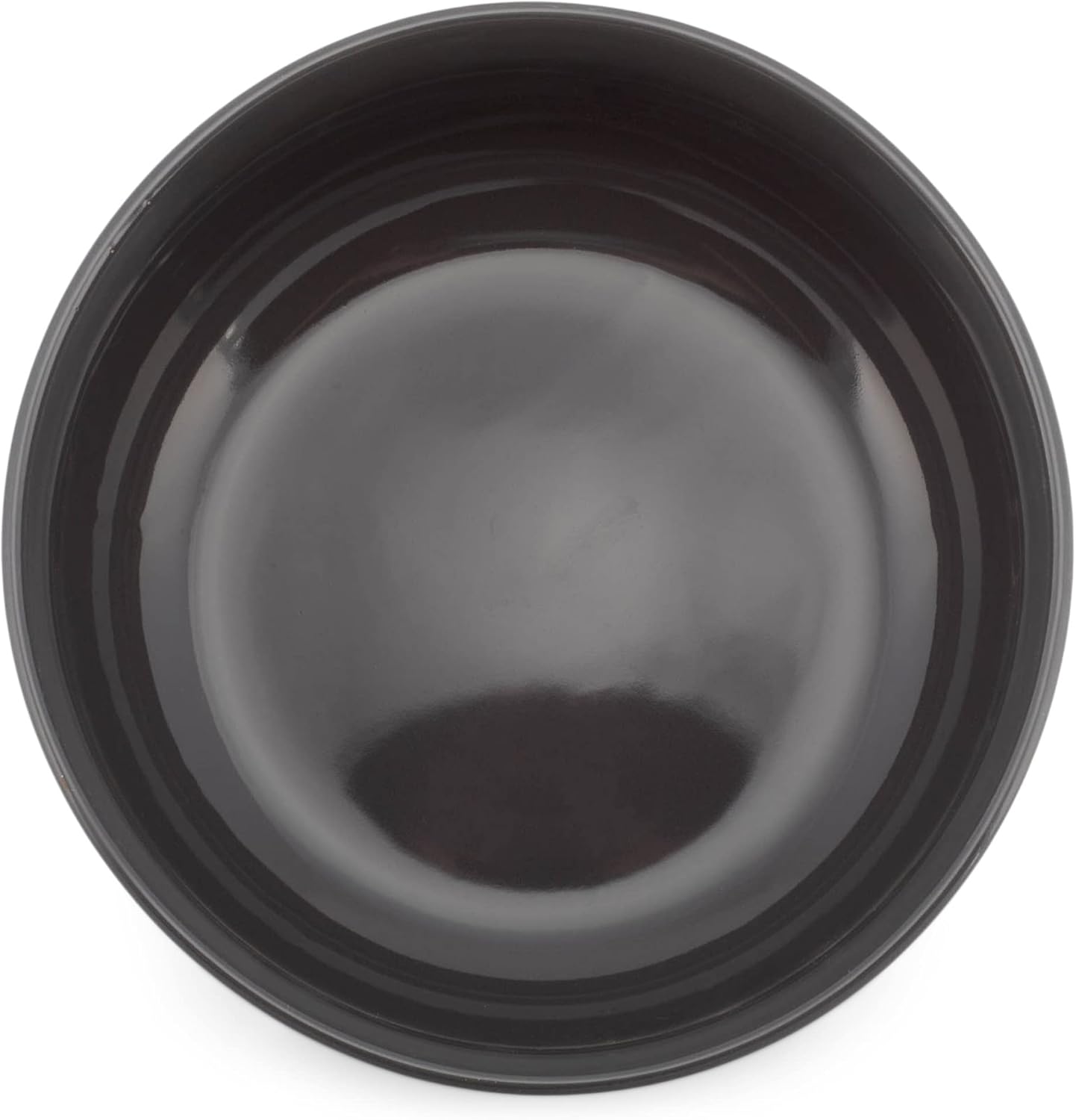 Elanze Designs Bistro Glossy Ceramic 8.5 inch Large Serving Bowls Set of 2 - Perfect for Multiple Everyday Uses: Pasta, Salad, Ramen, Soup, Popcorn, Noodles, Cereal and Mixing Bowls, Charcoal Grey