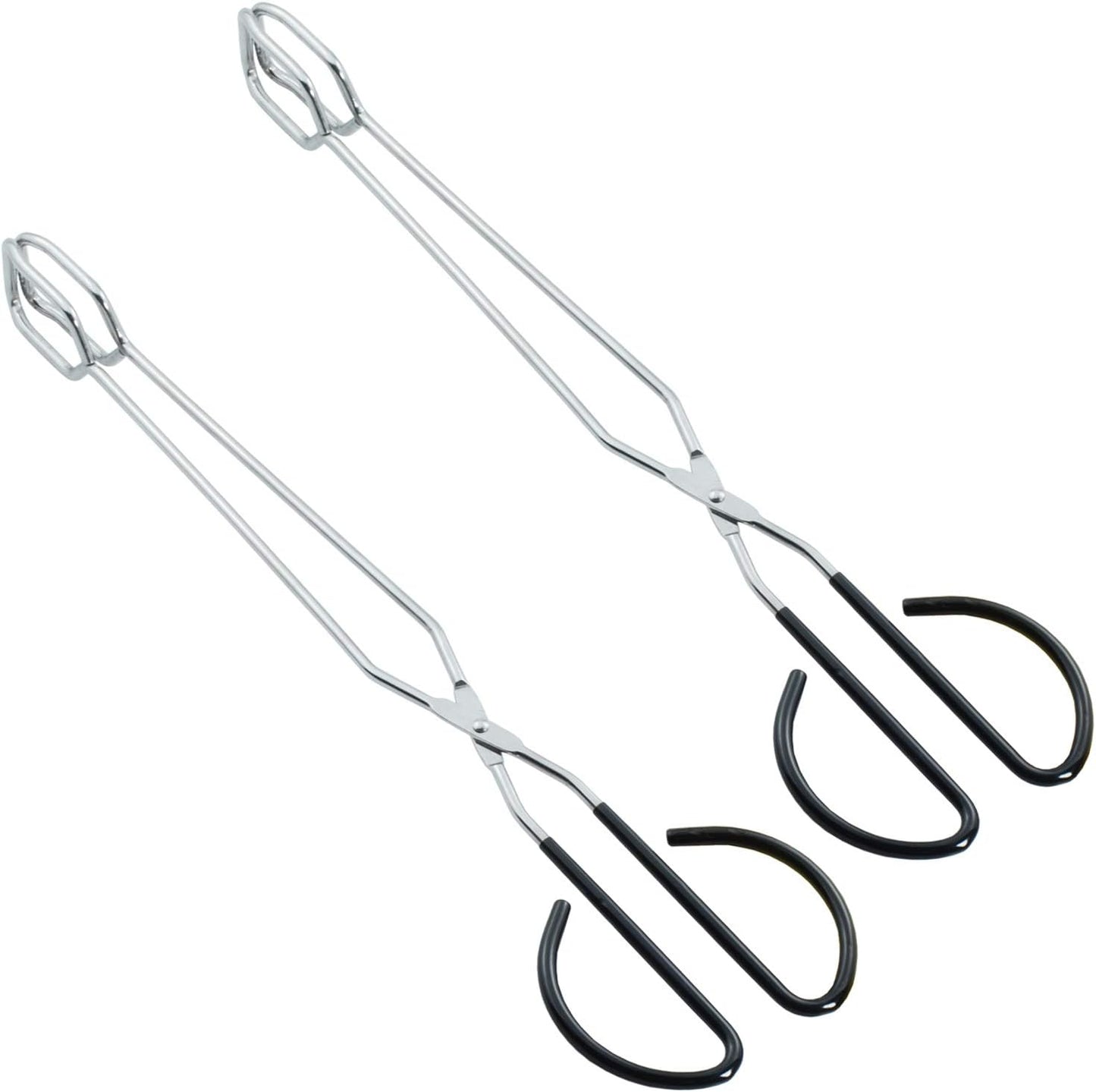 Stainless Steel Scissor Tongs 16-Inch Extra Long Grilling Tongs, Set of 2