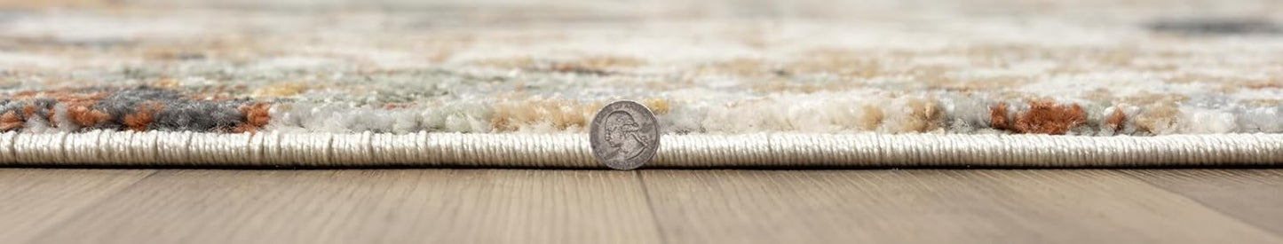 Keen Home Design Area Rugs - 2x16 Non-Shedding, Abstract Rugs for Kitchen, Living Room, Bedroom, Dining Room, Entryway - Size: 2'8" x 16', Multi