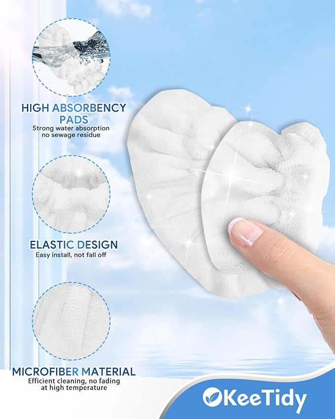 6 Pack Steam Cleaner Attachments Compatible with Dupray Neat Steam Cleaner & Compatible with McCulloch Steam Cleaner 2 Large Rectangle+4 Small Triangle Bonnets Reusable Microfiber Mop Pads Accessories